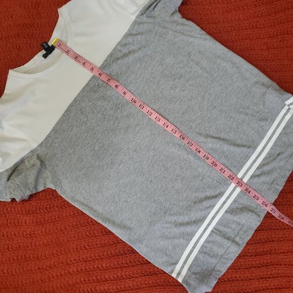 Forever 21 Mens Crew Neck Short Sleeve Tshirt White Gray Size M - Picture 12 of 12